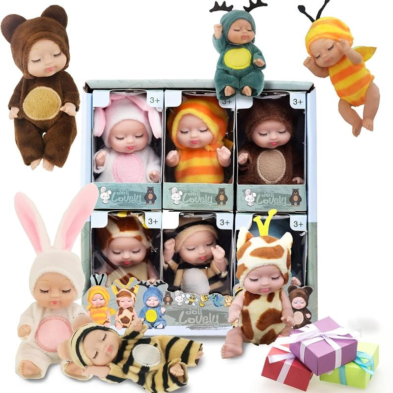 Mini Reborn Baby Doll Washable PVC Material Realistic Baby Doll