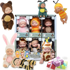 Mini Reborn Baby Doll Washable PVC Material Realistic Baby Doll