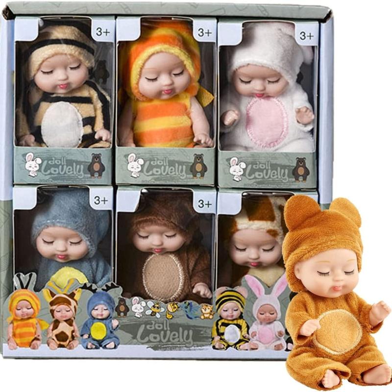 Mini Reborn Baby Doll Washable PVC Material Realistic Baby Doll