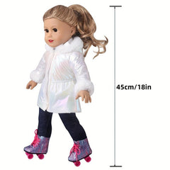 Newborn Doll Down Jacket Winter Doll Clothing for 14-18 Inch Doll