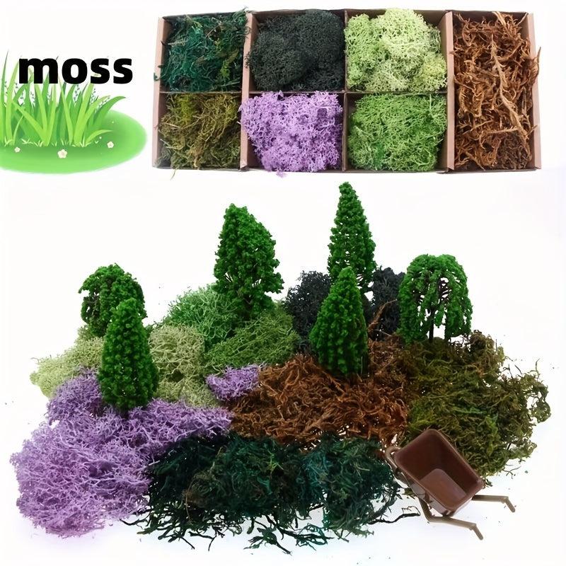 Forest Green Reindeer Moss Lichen 50g 1.76oz for Fairy Tale Garden