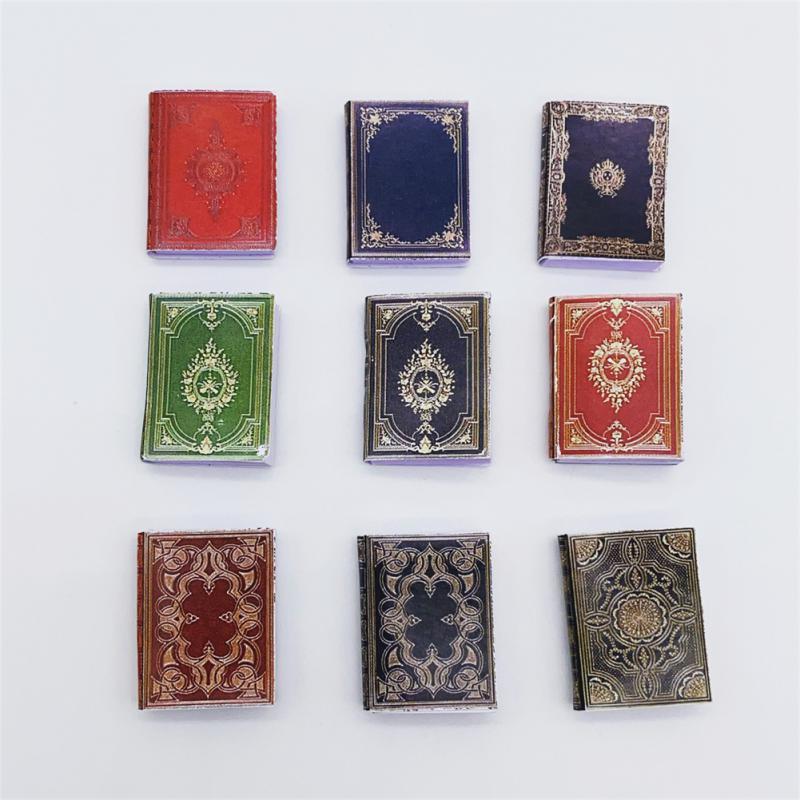 9pcs 1:12 Dollhouse Book Scene Model Toys For Children