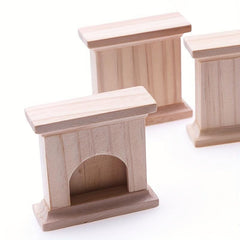 Doll House Wood Fireplace Furniture Ornament Toy Model For Children