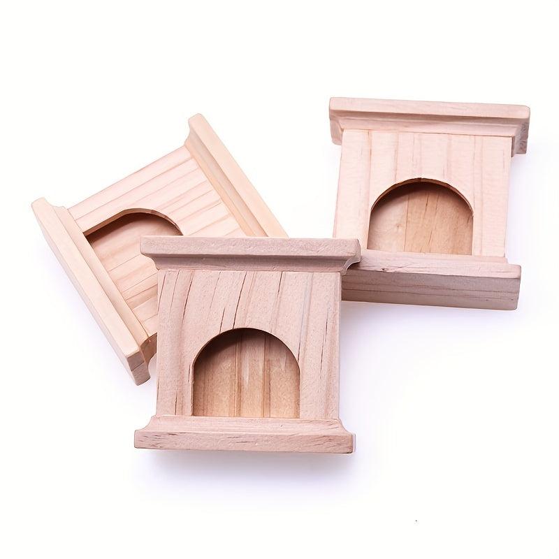Doll House Wood Fireplace Furniture Ornament Toy Model For Children
