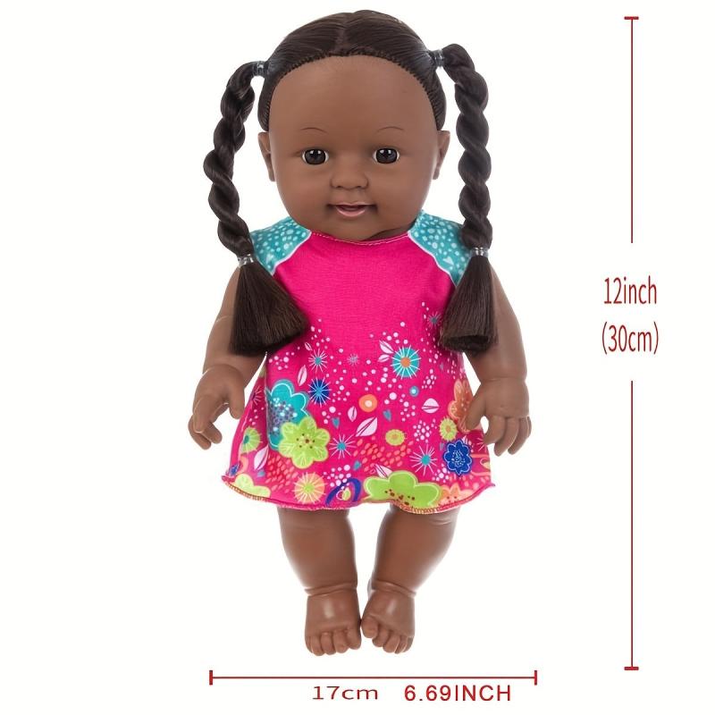 30 48 Cm Pigtail Little Girl With Flower Printed Dress Gradren Doll