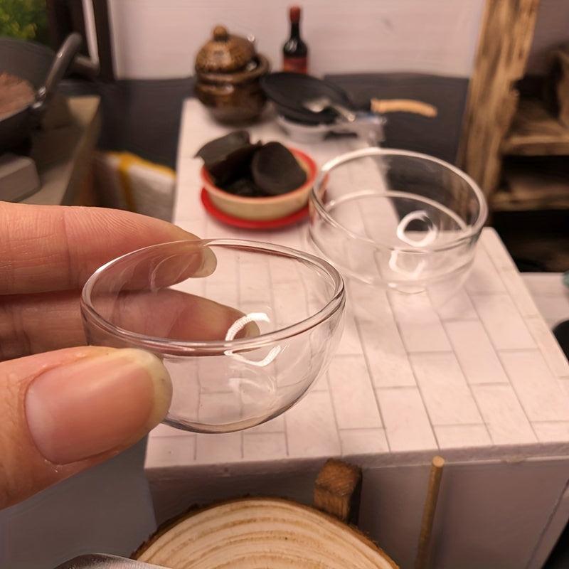 1/12 Dollhouse Glass Soup Plate Toy