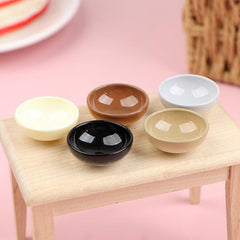 10pcs 1 12 Dollhouse Resin Bowl Large Round Soup Bowls Model Toys Kitchen