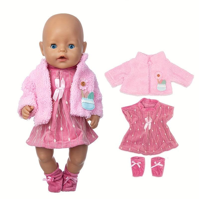 Pink Dress Doll Clothes Fit 17in Doll - Doll Not Included