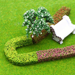 3pcs Dollhouse Elf Garden Shrub Strip Green Plant Doll House Accessories