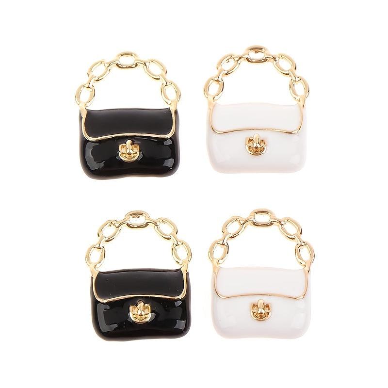 Metal 3D Bag Model Shoulder Bags Dollhouse Decor DIY Accessories