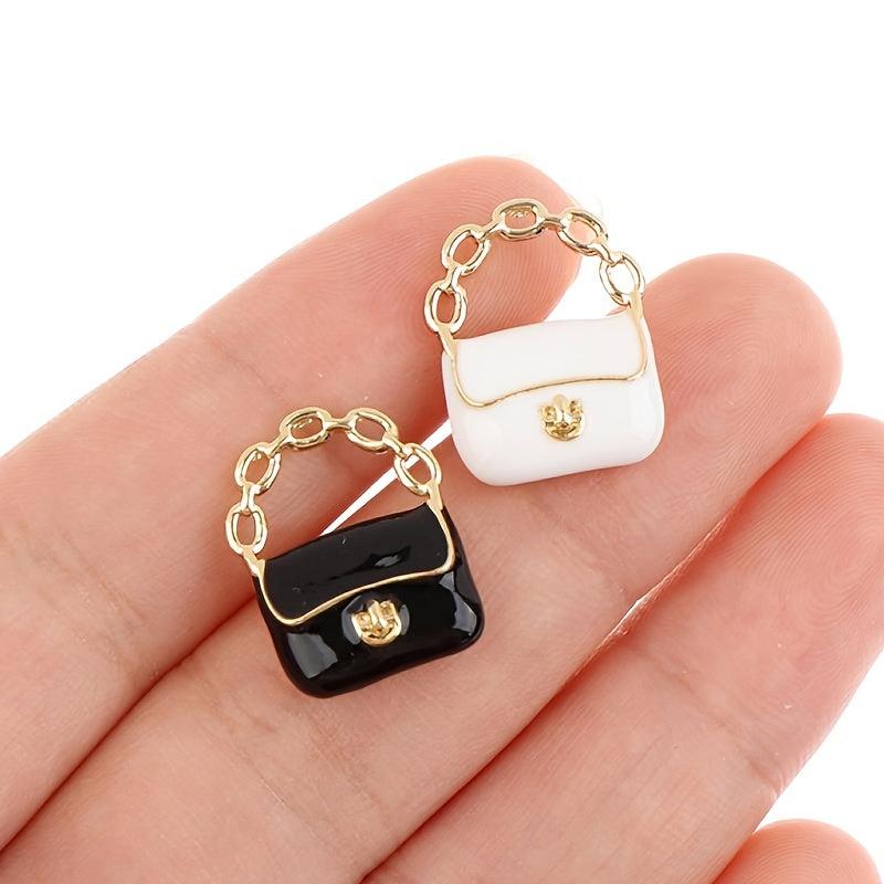 Metal 3D Bag Model Shoulder Bags Dollhouse Decor DIY Accessories