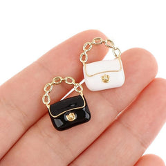 Metal 3D Bag Model Shoulder Bags Dollhouse Decor DIY Accessories