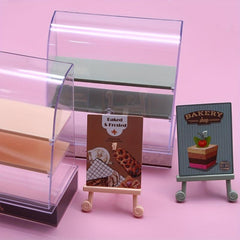 Mini Cake Cabinet Shelf Display Cabinet Dollhouse Food Play Model Accessories