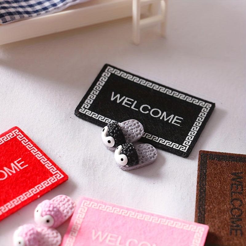 1:12 Doll House Welcome Carpet Floor Decoration