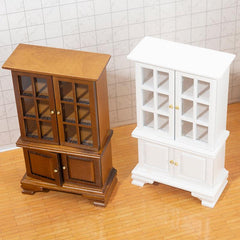 Modern Glass Cabinet Doll House Furniture Ornaments