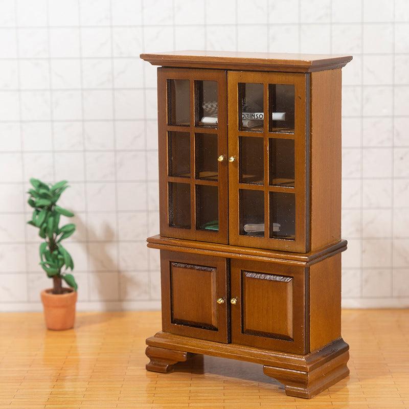 Modern Glass Cabinet Doll House Furniture Ornaments