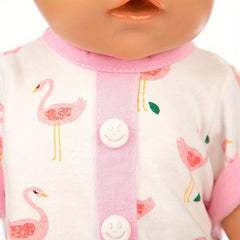 Newborn Baby Doll Clothes One-piece Pajamas Set for 17-18 Inch Dolls