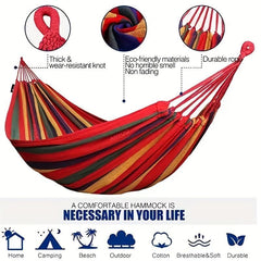 Portable Summer Beach Camping Hammock 400lbs Capacity Travel Bag Outdoor Indoor
