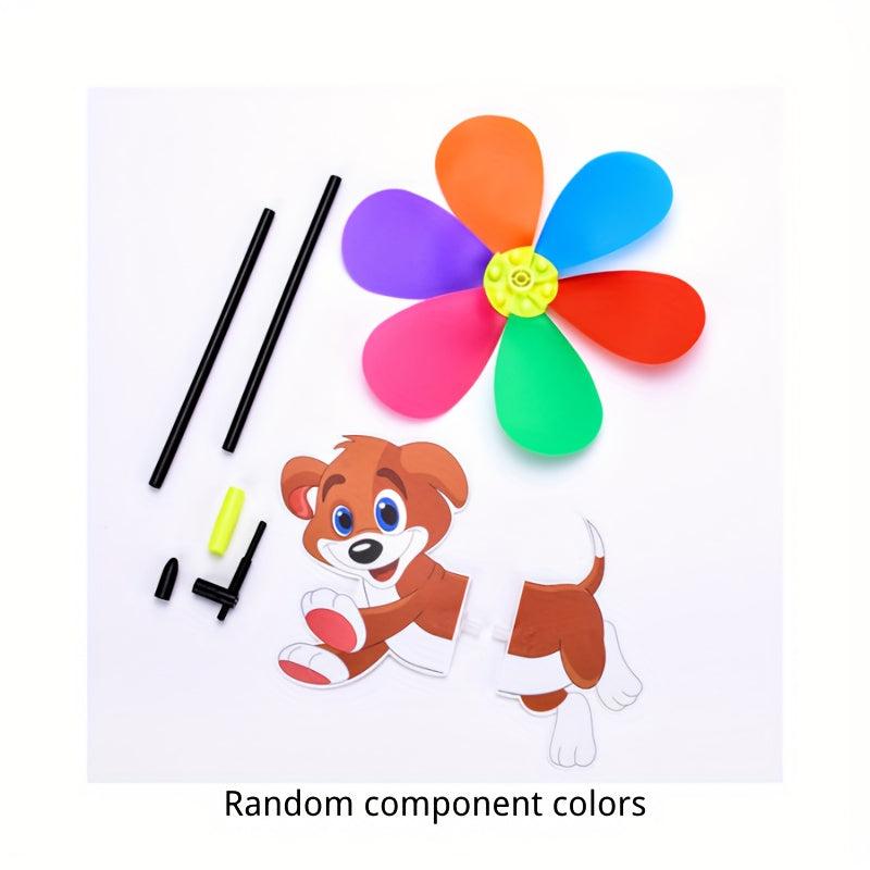3D Cartoon Animal Windmill for Kids Room Decor