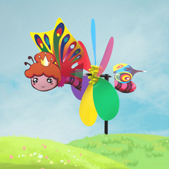3D Cartoon Animal Windmill for Kids Room Decor