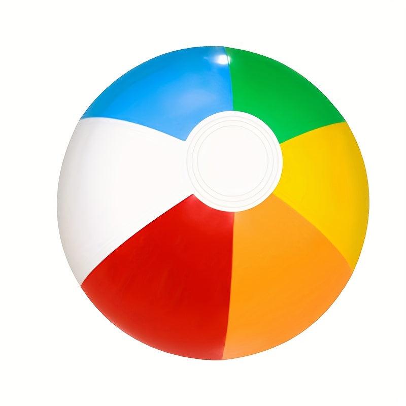 12-Piece Set Inflatable Beach Balls - 12 Inches - Rainbow Colors