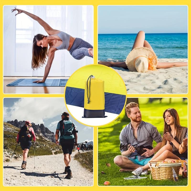 Large Waterproof Picnic Blanket Beach Mat 210x200cm Yellow