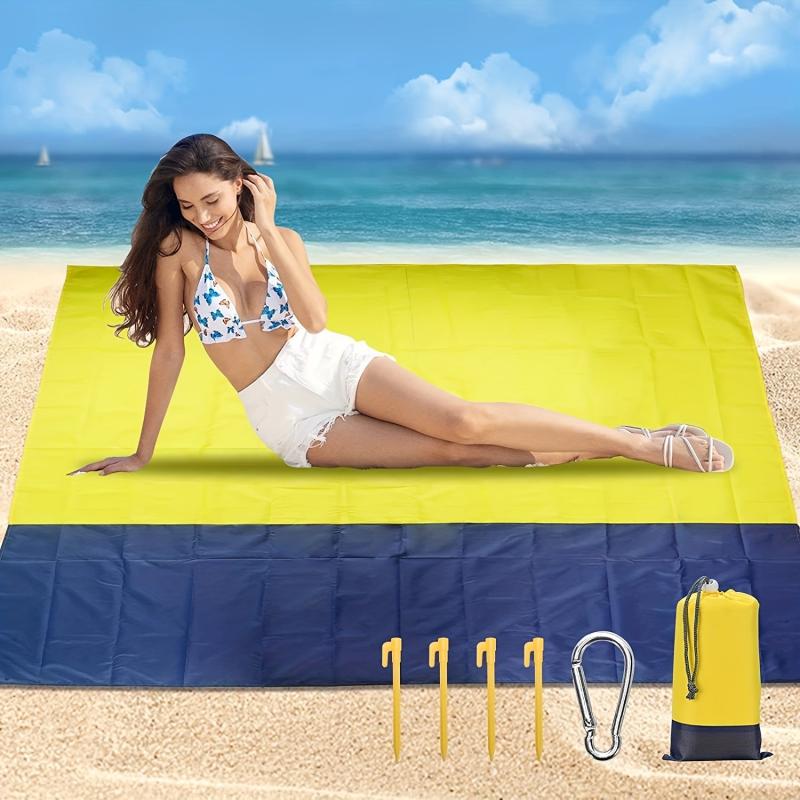 Large Waterproof Picnic Blanket Beach Mat 210x200cm Yellow