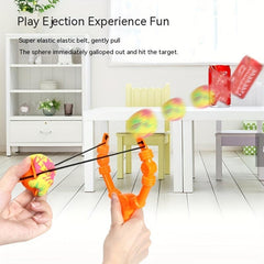 Children's Outdoor Plastic Slingshot with Cloth Ball Shooting Training