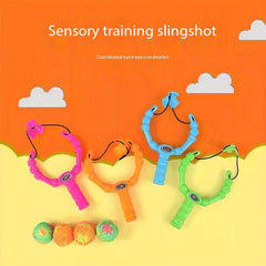 Children's Outdoor Plastic Slingshot with Cloth Ball Shooting Training