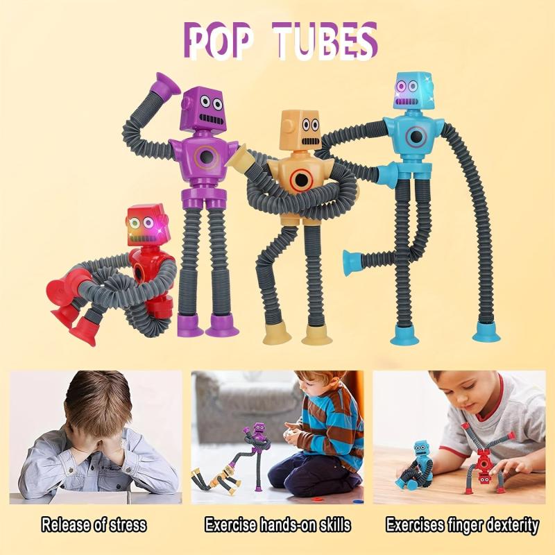 Telescopic Robot Fidget Tubes Sensory Toys Pack Pop Creative Sensory Toys