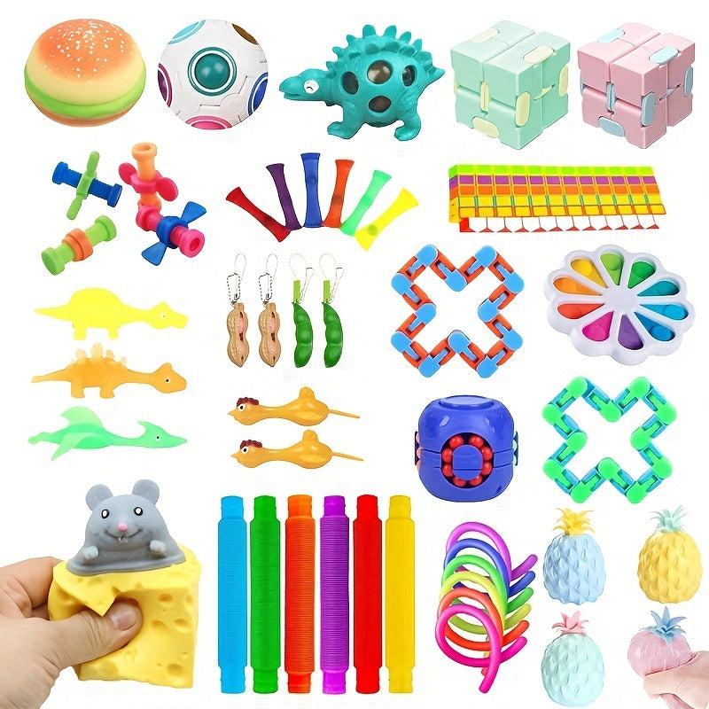 100pcs Random Fidget Toys Surprise Bag Antistress Relief Kids Christmas Gift