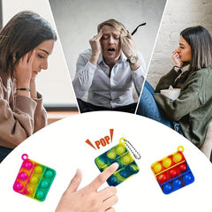 Pop Fidget Toy Keychain Bulk Pack - Stress Relief Hand Toys Set