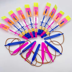 5pcs LED Flying Arrows Rocket Helicopters Party Fun Slingshot Flying Helicopters