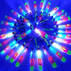 5pcs LED Flying Arrows Rocket Helicopters Party Fun Slingshot Flying Helicopters