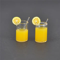 Mini Lemon Cup Ornaments for 1:12 Doll House Simulation