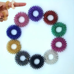 Mini Finger Massage Ring Spring Decompression Ring Random