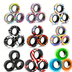 Magnetic Fidget Spinner Bracelet Ring Toy Office Decompression