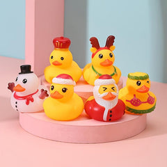 Christmas Party Favors Rubber Ducks 6Pcs Assorted Duckies Bath Toys