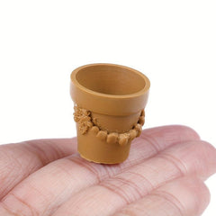 7-Piece Bonsai Flower Pot Set for 1:12 Dollhouse Fairy Garden Decor