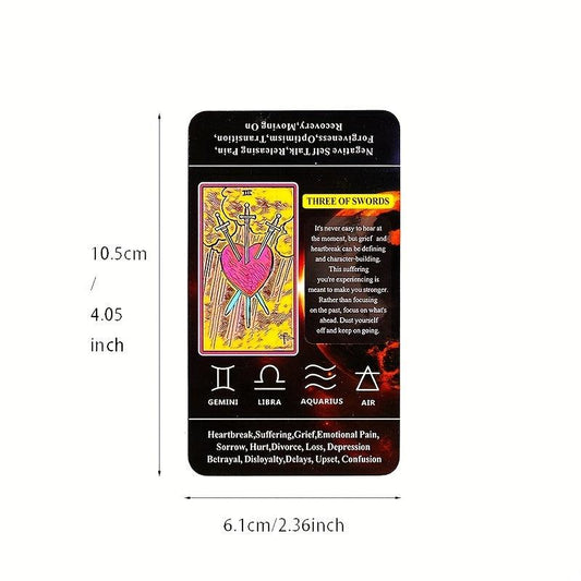 78 Cards Tarot With Keywords For Beginners Portable Size