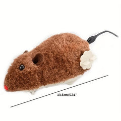 Wind Up Plush Mouse Toy For Indoor Cats