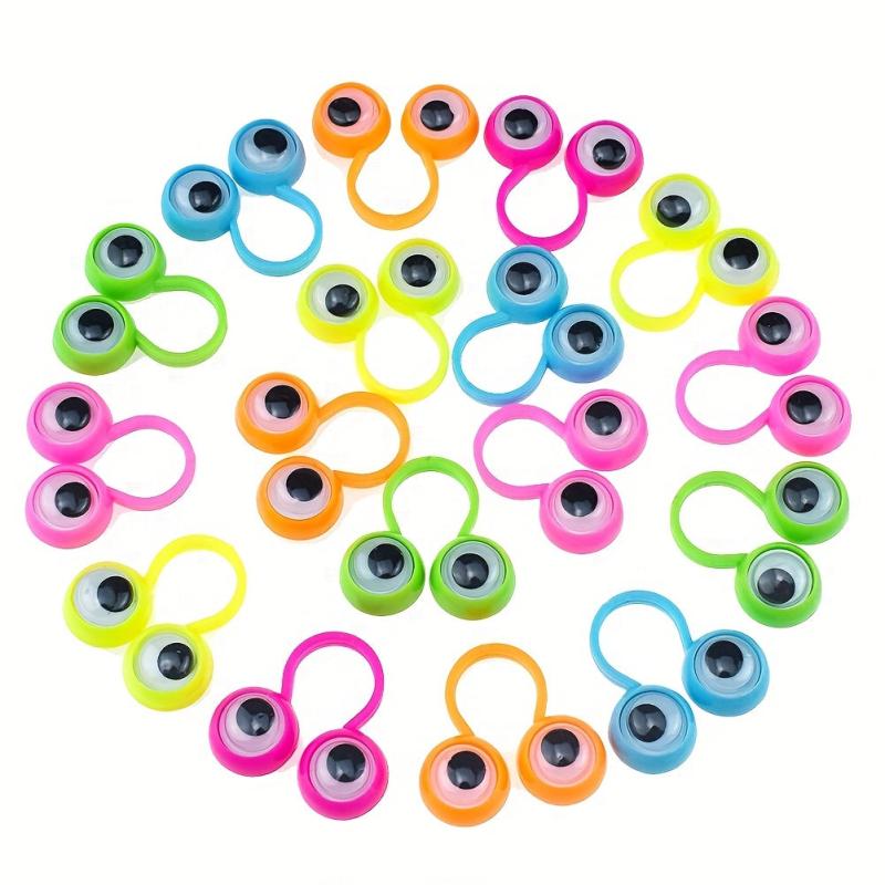 10pcs Eye Finger Puppets Googly Eyeball Ring Party Favor Toys