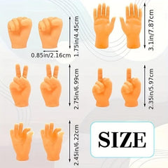 Mini Hands Finger Puppets Realistic Rubber Hand Small Figurine Toys