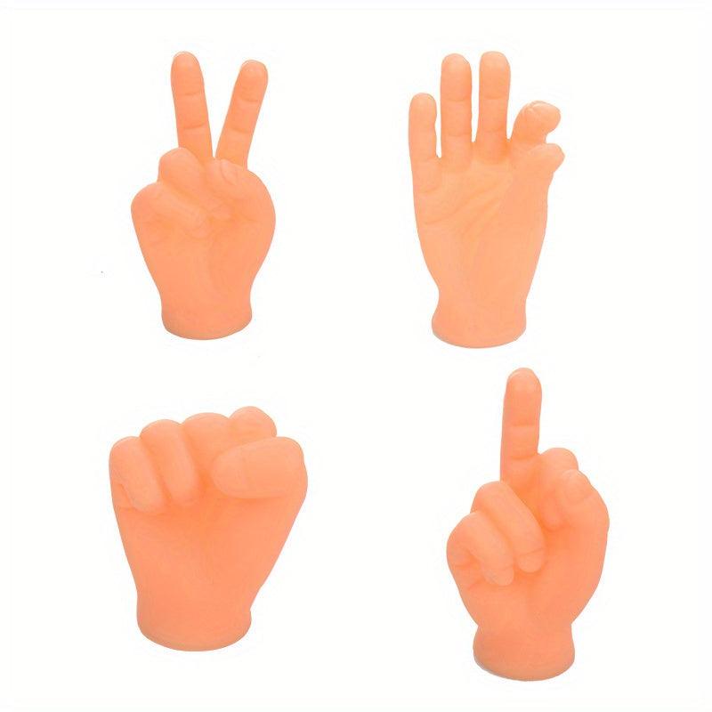 Mini Hands Finger Puppets Realistic Rubber Hand Small Figurine Toys