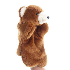 Small Brown Bear Hand Puppet Plush Toy for Kids