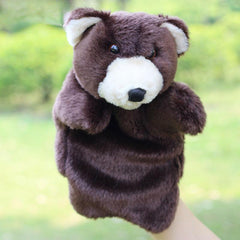 Small Brown Bear Hand Puppet Plush Toy for Kids