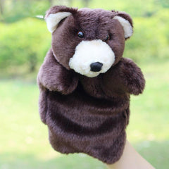 Small Brown Bear Hand Puppet Plush Toy for Kids