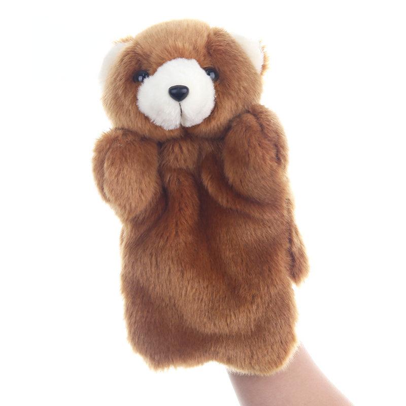 Small Brown Bear Hand Puppet Plush Toy for Kids