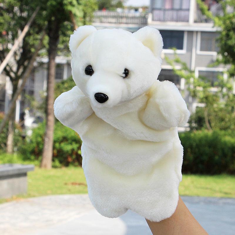 Small Brown Bear Hand Puppet Plush Toy for Kids