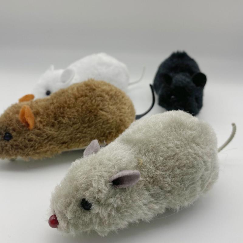 Random Rebound Inertia Plush Mouse Pet Toy